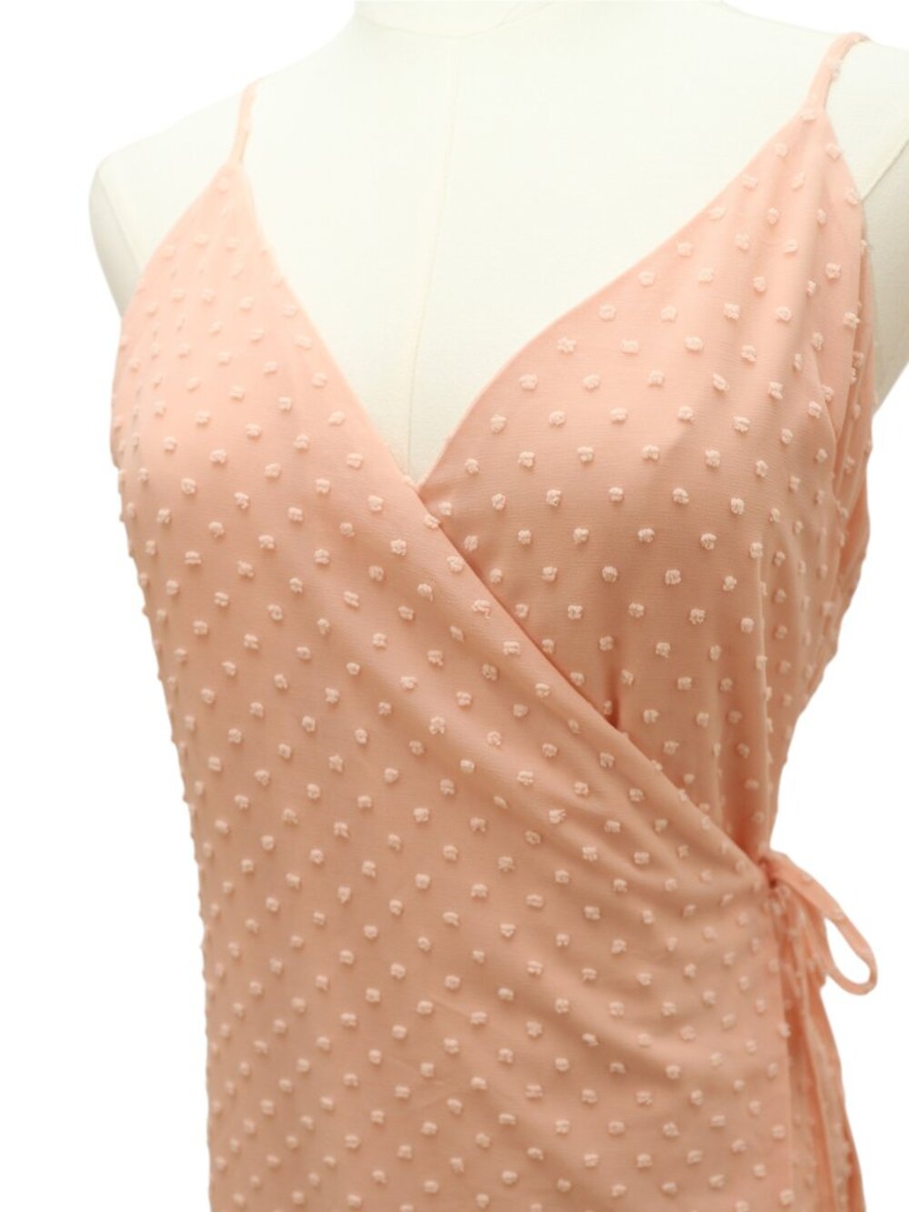 Privacy Please X Revolve Maxi Wrap Dress Peach Pink Sleeveless Size XS - Picture 9 of 15